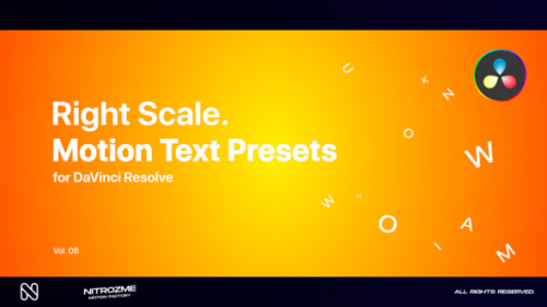 Videohive - Right Scale Motion Text Presets Vol. 06 for DaVinci Resolve - 47045390 - 47045390