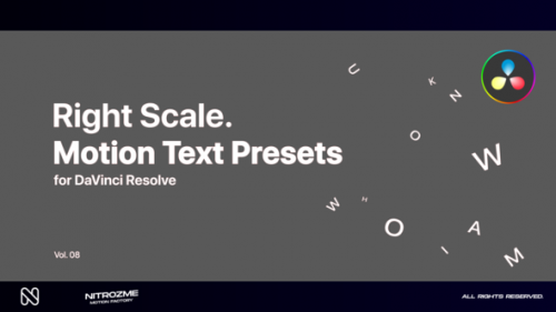 Videohive - Right Scale Motion Text Presets Vol. 08 for DaVinci Resolve - 47045578 - 47045578