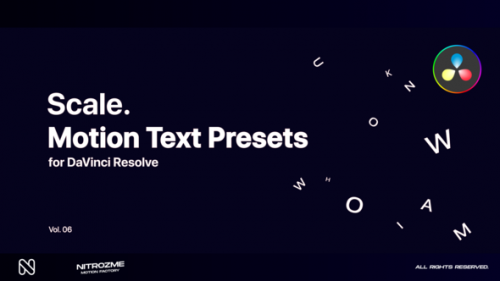 Videohive - Scale Motion Text Presets Vol. 06 for DaVinci Resolve - 47045778 - 47045778