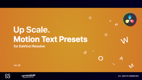 Videohive - Up Scale Motion Text Presets Vol. 08 for DaVinci Resolve - 47045857 - 47045857