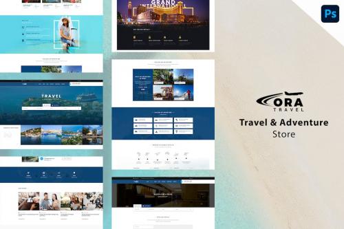 Ora | Travel & Hotel Booking Website PSD Template
