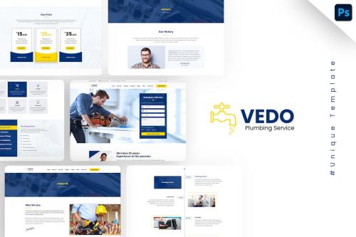 Vedo | Plumbing Services, Renovation Repair PSD UI