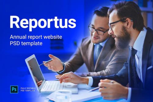 Reportus - Annual Report Website PSD Template