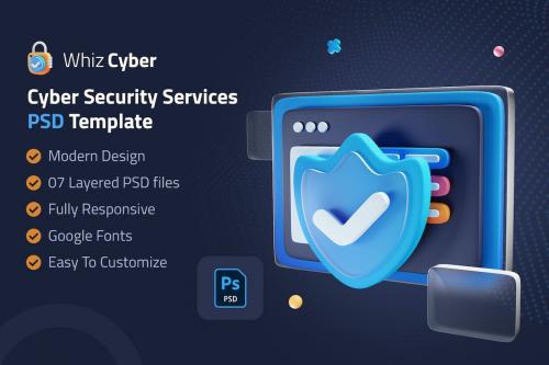 WhizCyber | Cyber Security PSD Template