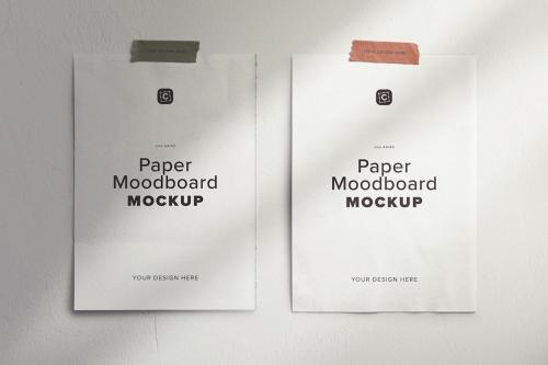Paper Moodboard Mockup A4 - A5 Size