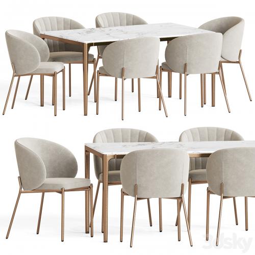 Shell Chair Canto Table Dining Set