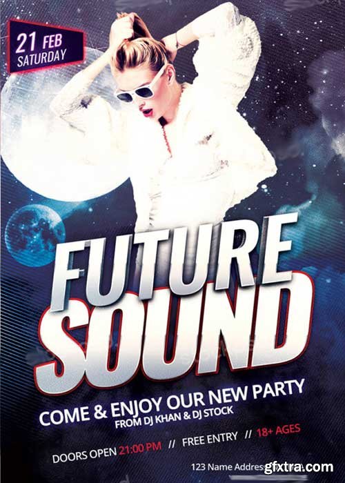 Future Sound Party V11 PSD Flyer Template