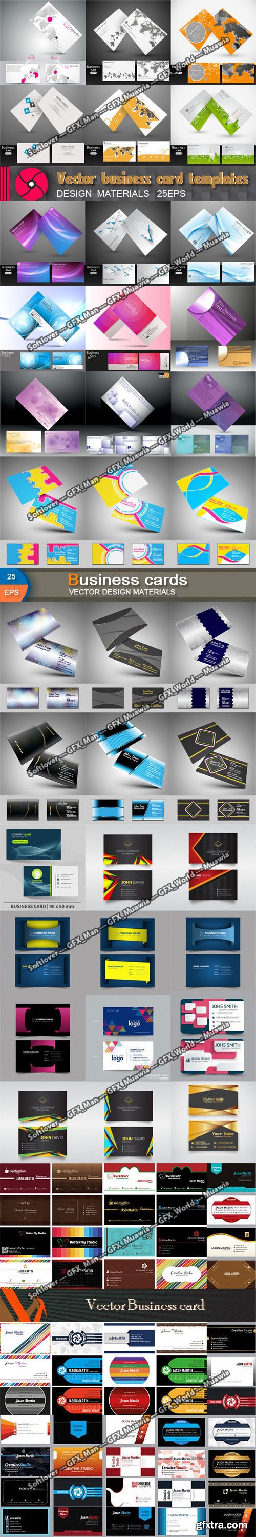 91 Business Card Templates Collection in Vector