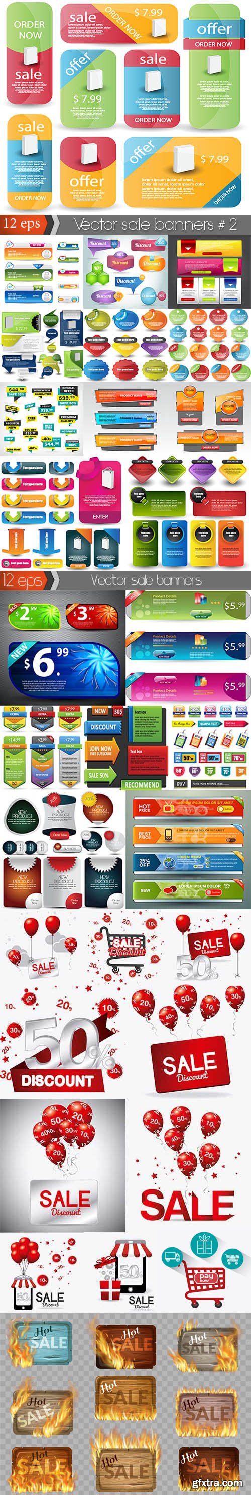 206 Sales Web Elements Collection in Vector