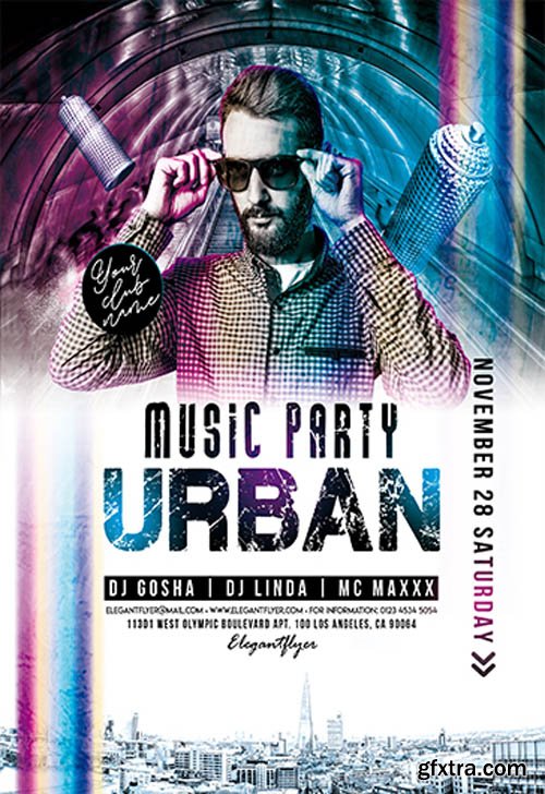 Urban Music Party V2211 2019 Premium PSD Flyer Template