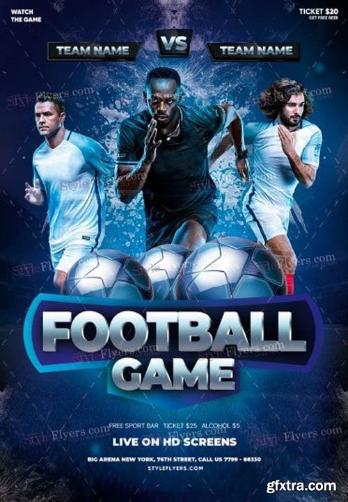 Football Game V0212 2019 PSD Flyer Template