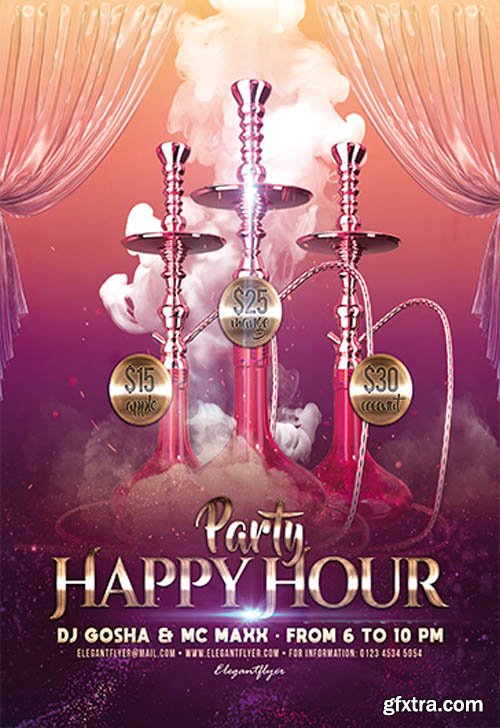 Happy Hour Party V2811 2019 Premium PSD Flyer Template