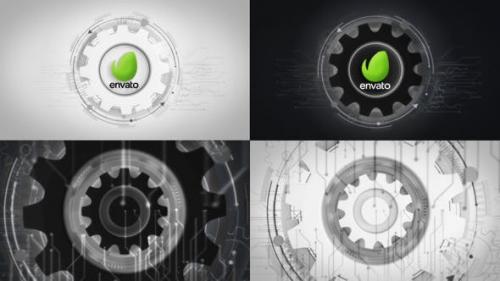 Videohive - Futuristic Gears Logo Reveals