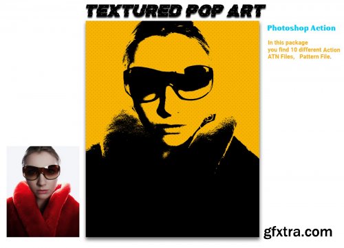 CreativeMarket - Textured Pop Art Photoshop Action 4578289