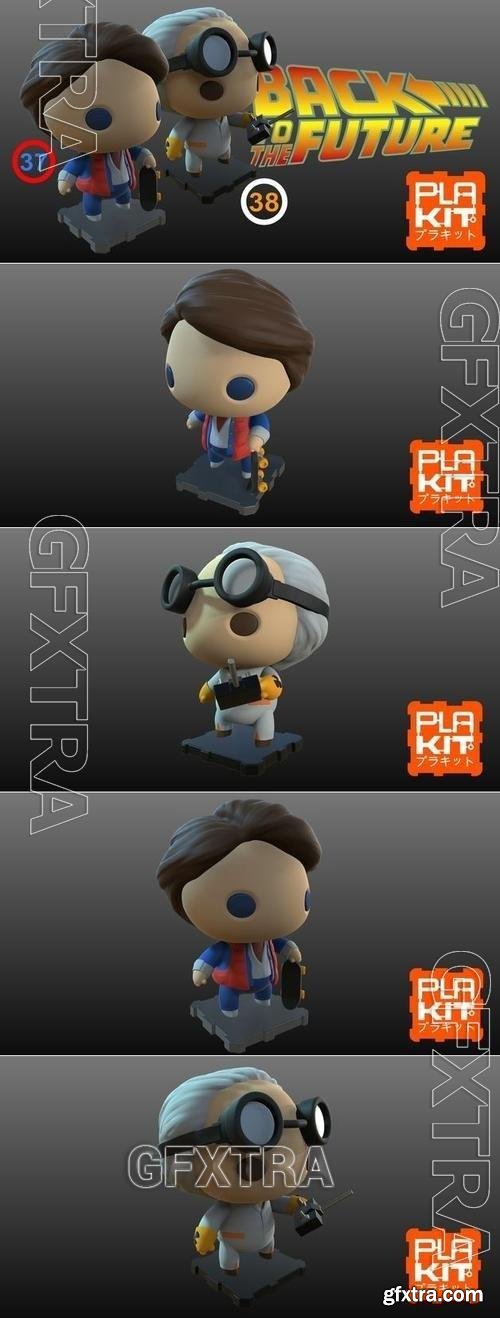 Back To The Future Marty and Doc Brown Pack 3D Printable