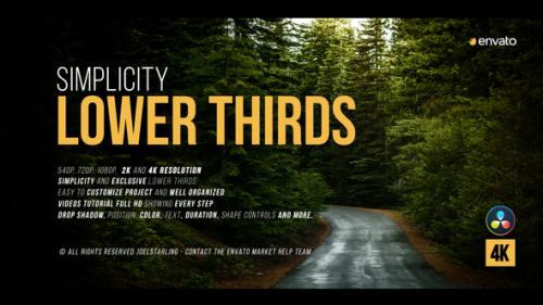 Videohive - Simplicity Lower Thirds for Davinci Resolve - 38581485 - 38581485