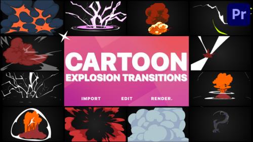 Videohive - Cartoon Explosions Transitions | Premiere Pro MOGRT - 38745115 - 38745115