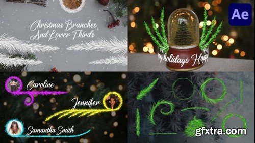 Videohive Christmas Branches And Lower Thirds for After Effects 42265253