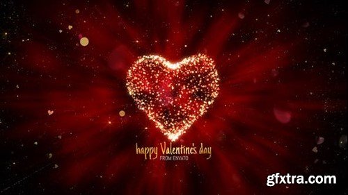 Videohive Perfect Happy Valentines Day Heart Greetings With Glitter. 43388224