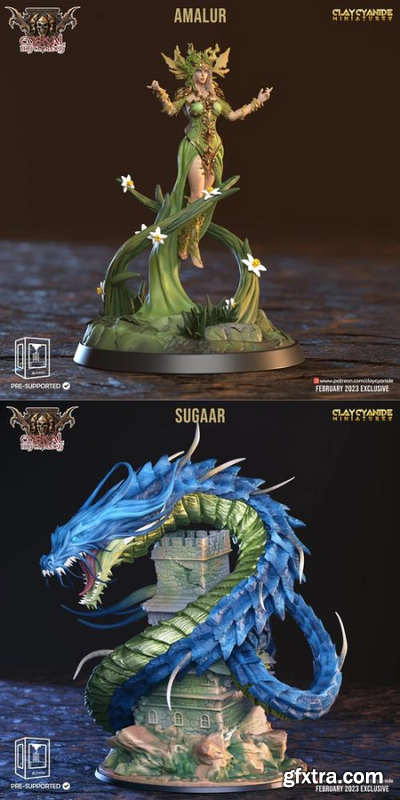 Clay Cyanide Miniatures – Amalur and Sugaar – 3D Print Model