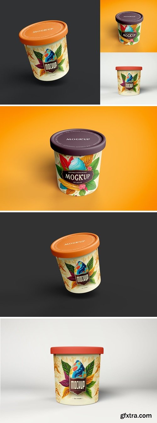 Ice Cream Cup Mockup | Ice Cream Box NDU5DCE