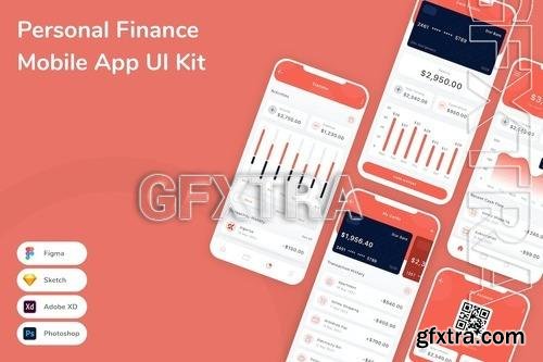 Personal Finance Mobile App UI Kit L6B9STK