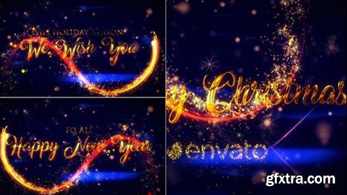 Videohive Christmas Greetings With Golden Text 25335516