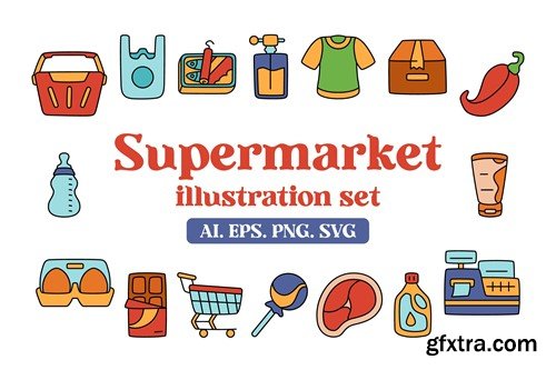 Supermarket Illustration 49AJ9TY
