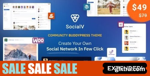 Themeforest - SocialV - Social Network and Community BuddyPress Theme 38612588 v1.9.0 - Nulled