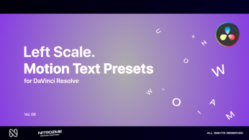 Videohive - Left Scale Motion Text Presets Vol. 06 for DaVinci Resolve - 47044597 - 47044597