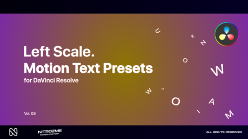 Videohive - Left Scale Motion Text Presets Vol. 08 for DaVinci Resolve - 47045101 - 47045101
