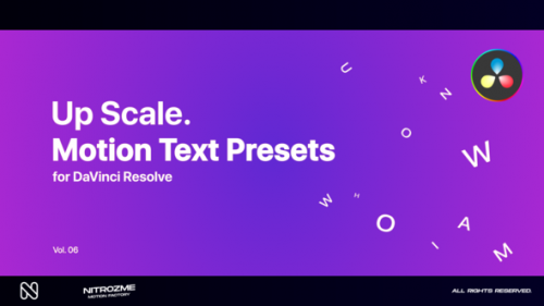 Videohive - Up Scale Motion Text Presets Vol. 06 for DaVinci Resolve - 47045853 - 47045853
