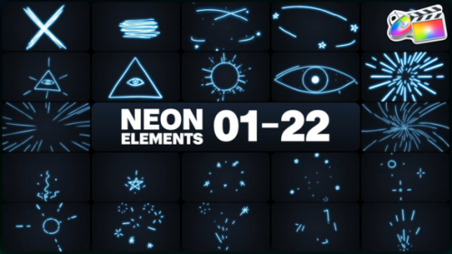 Videohive - Neon Elements for FCPX - 47382120 - 47382120