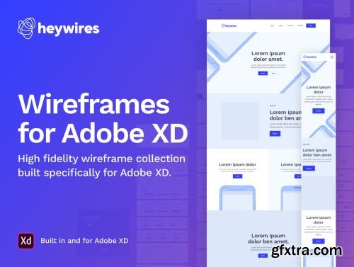 heywires - Adobe XD Wireframe Kit Ui8.net