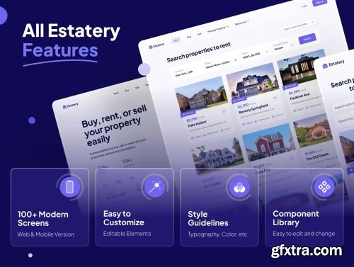 Estatery - Real Estate SaaS Web UI Kit Ui8.net