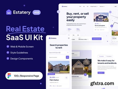 Estatery - Real Estate SaaS Web UI Kit Ui8.net