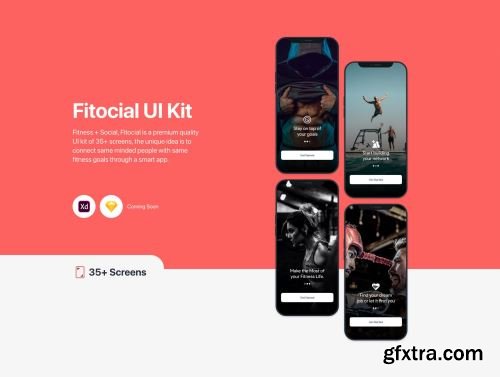 Fitocial UI kit for XD Ui8.net