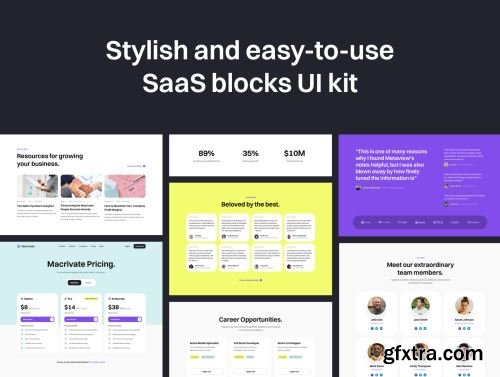 Macrivate - SaaS Blocks UI Kit Ui8.net