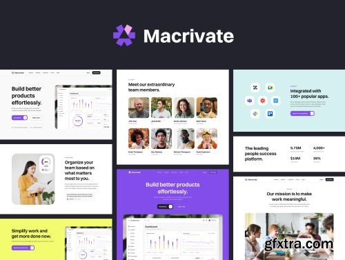 Macrivate - SaaS Blocks UI Kit Ui8.net