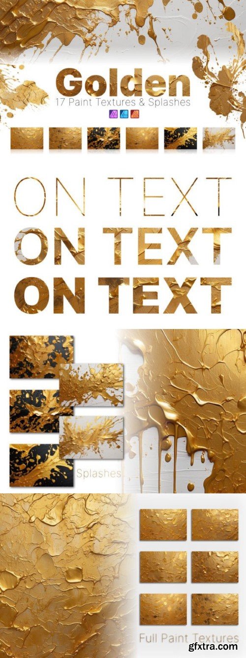 Golden Paint Textures - Affinity Assets