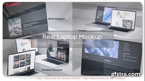Videohive Real Laptop Mockup - Website Promo 50760457