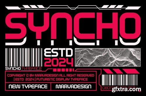 Syncho - A Modern Futuristic Font KC774AU