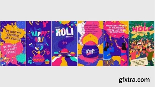 Videohive Holi Vertical Stories 50923004